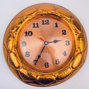Vintage Copper Circular Wall Clock - Quartz Mechanical - Made In Germany - Attractive Aged Metal Patina