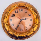 Vintage Copper Circular Wall Clock - Quartz Mechanical - Made In Germany - Attractive Aged Metal Patina