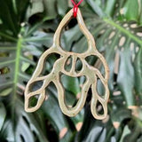 Handmade Ceramic Phragmipedium Paphiopedilum Slipper Orchid Christmas Tree Holiday Ornament