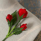 Handmade Felted Flower Brooch Pin Golden Rose Broach Craft Rose Bud Broach Painted Felt Rose Badge Floral Bouquet Brooch Embroidery Rose Pin