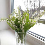 Bouquet of lilies, lily of the valley, may lily, home decor, floral arrangement, made of air dry polymer clay, present, gift, white