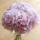 Mini Blush Pink and Light Green Peony Bouquet (FB0031-02) | silk flower ¡§C pink flower headpiece ¡§C pink peony bouquet ¡§C pink home decor ¡§C diy