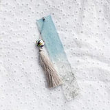 Sunflower & Sea Holly X Sab.ology Resin Bookmark with Polymer Clay Bead
