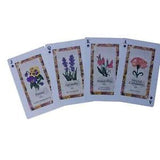 4 Flower Playing Cards Carnation Lavender Pansy Collage Scrapbook Arts Crafts