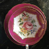 Paragon tea cup and saucer set with large flower bouquet