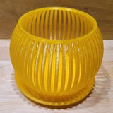 Breathable Stripe Round Orchid Pot With Saucer