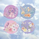 Pastel Flower Circle stickers, Floral Stickers, Round Stickers, Rose Stickers, Daisies Sticker, Orchids Sticker, Laptop Sticker, Journal