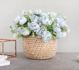 1 Bundle Small Silk Peony Artificial Flowers 7 Heads Home Photography...