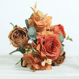 Artificial Flowers Silk Rose Bouquet Peony Vintage Bride Flower Home Living Room Wedding Decoration Accessories Bridal Bouquet Artificial