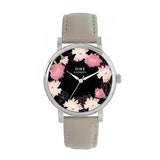 Toff London TLWS-89419 Ladies Pink Carnations Flower Watch