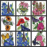 From Paris With Love (Eiffel Tower, Flowers, Butterfly Embroidered Iron On Patch