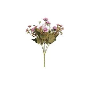 Elegant Home Decor Artificial Carnation Flowers Silk Wedding Bouquet (11 Heads)