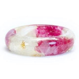 Romantic Jewelry with Pink Orchid and 24K Gold. Real Plant Resin Ring. Floral resin jewelry, romantic jewelry, real plant jewelry.