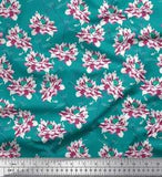 Soimoi Cotton Poplin Fabric Peony Floral Print Fabric by the metre-bpS