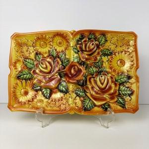 Royal Bouquet by Unicorn Serving Plate yellow rose design