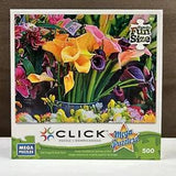 Mega Puzzles Various Flowers Spring Lily Floral 500 Piece Click Jigsaw 19x27