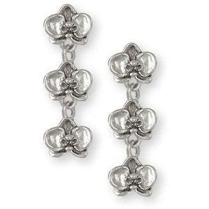 Orchid Jewelry Sterling Silver Handmade Orchid Earrings  Or32x-3e