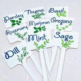 Plant labels for herbs, Plastic labels, Garden markers, Vegetable labels, Nursery label