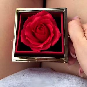 Eternal Rose Box With Custom Name Necklace | Handmade Eternal Rose Jewelry Box | Heart necklace | Name Necklace | Christmas Gift