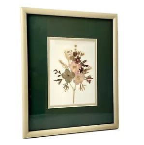 Vintage Figi Giftware San Diego Framed Pressed Flowers Art 8 x10