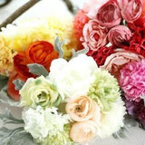 Bridal Bouquet Silk Peony Rose Hybrid Bouquet Artificial Flower Wedding...