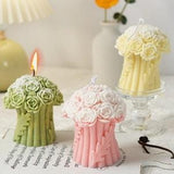 Rose flower bouquet mold, DIY rose bouquet candle mold.