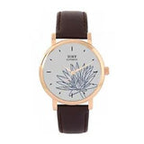 Toff London TLWS-17594 Ladies Blue Water Lilies Flower Watch