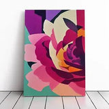 Peony Flower Suprematism Canvas Print Wall Art Framed Picture Home Decor Large