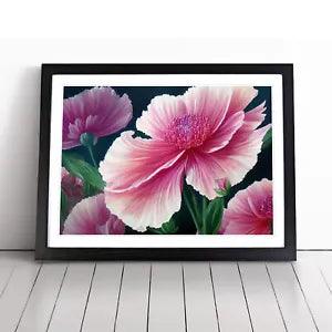Eye Opening Carnation Flowers Framed Wall Art Poster Print Picture Large