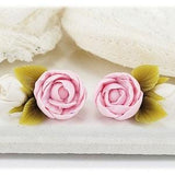 Peony Rose Stud Bouquet Earrings | Peony Jewelry | November Birth Flower Gifts