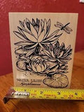 PSX WATER LILIES BOTANICAL FLOWERS K1438 Rubber Stamp