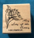 Stampin' Up! Rubber Stamps 2001 Flower, Month Birthday May Lily of the Valley