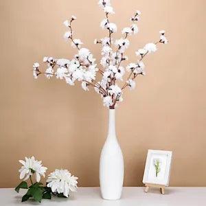 2 WHITE 42" Stem SILK ARTIFICIAL Carnation FLOWERS Sprays Wedding Party Supplies