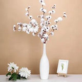 2 WHITE 42" Stem SILK ARTIFICIAL Carnation FLOWERS Sprays Wedding Party Supplies
