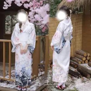 Kimono Yukata Set Design Rare Peony Flower Bottom