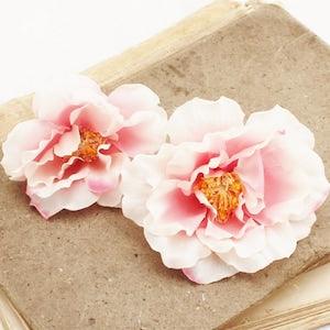 Pink Shrub Rose Wild | Artificial Rose Flowers for Hats | Wedding Rose Bouquet Flower Crown | Fake Rose Faux Floral Supply | Blue Hutch R52