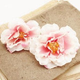 Pink Shrub Rose Wild | Artificial Rose Flowers for Hats | Wedding Rose Bouquet Flower Crown | Fake Rose Faux Floral Supply | Blue Hutch R52