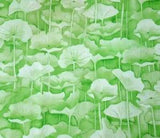35" Water Lilly Ginja Kulkarni P&B Textile Lily Leaf Spring Green