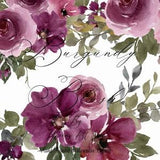 Burgundy Blush Invitation Floral Clip-art, DIY Pink Rose Bouquets and Clipart, Commercial Use Available. WC477
