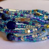 Beaded wrap bracelet ???Blue Orchid??? from my Garden Series.