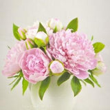 Peony bouquet. Bouquet with peonies made of polymer clay. Interior composition for floral home decor. Peonies and roses. Realistic flowers.