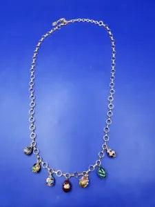 Vintage JOAN RIVERS QUEEN OF ROMANIA 7 FABERGE LILY OF VALLEY EGG CHARM Necklace