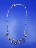 Vintage JOAN RIVERS QUEEN OF ROMANIA 7 FABERGE LILY OF VALLEY EGG CHARM Necklace
