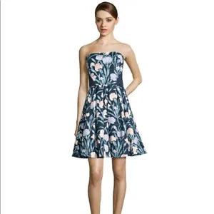 French Connection Sz. 2 Carnation Floral Strapless Short Dress W/ Pockets NWT