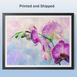Orchid Wall Art, Orchid Plant, Botany Print, Blue Orchid, Purple Orchid, Orchid Print, Orchid Painting, Orchid Decoration, Botanical Print