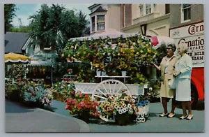 Disneyland Flower Mart Main Street USA Carnation Milk Postcard