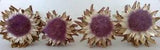 Lot of 4 Real Dried Artichoke Flowers 5-6 Inches Wide on Natural Stems - Lot 21
