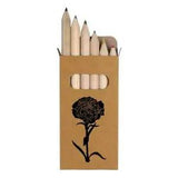 6 x 'Carnation Flower Silhouette' Short Colour Pencils (PE00050072)