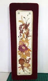 Vtg  Dried Flower Wall Vertical Wall Art Panel Signed S. Smith Handmade Framed