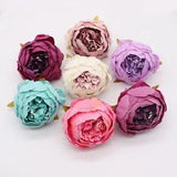 Peony Silk Plastic Flower Head Wedding Home Party Decorations Artificial Flowers